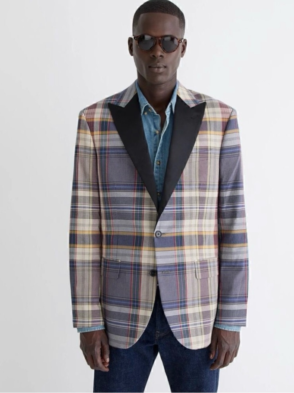❤️ Luxury Resort & Vacation Ready J. Crew Madras Blazer | 40L - NWOT!